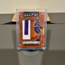 2024 Obsidian Bronny James Eclipse Electric Etch Orange Flood Rookie Patch /99