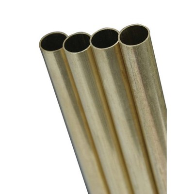 K&S Metal Round Tube 1/4 Inch D 12 Inch L Brass Carded Pack 1 PCS