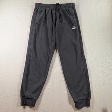 Adidas Fleece Joggers Mens Large Black Tapered Sweatpants Essentials Stretch