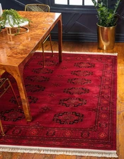 Tekke Collection Over-Dyed Saturated Traditional Torkaman Area Rug (6' 0 X 9' 0