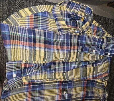 Men s Ralph Lauren POLO Classic Fit Preformance Flannel Button Up Shirt  Size XL