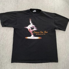 VINTAGE Stars On Ice Shirt Adult Large Black 10th Anniversary Tour Tee Mens 90s