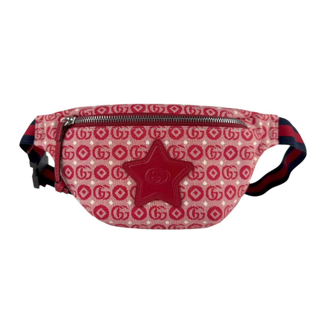 Gucci Kids Waist Bag Canvas Red/Navy Kids 502095 Used Free Shipping