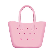 Weatherproof Washable Rubber Small Beach Bag Washable Open Tote Bag for Pool