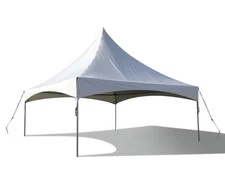 20x20 Frame Canopy Tent White High Peak Outdoor Backyard Wedding Party Gazebo