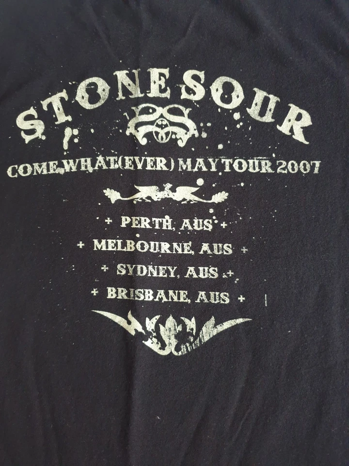 Stonesour Aussie tour Tshirt Australian Stone Sour Slipknot - Image 3 of 4