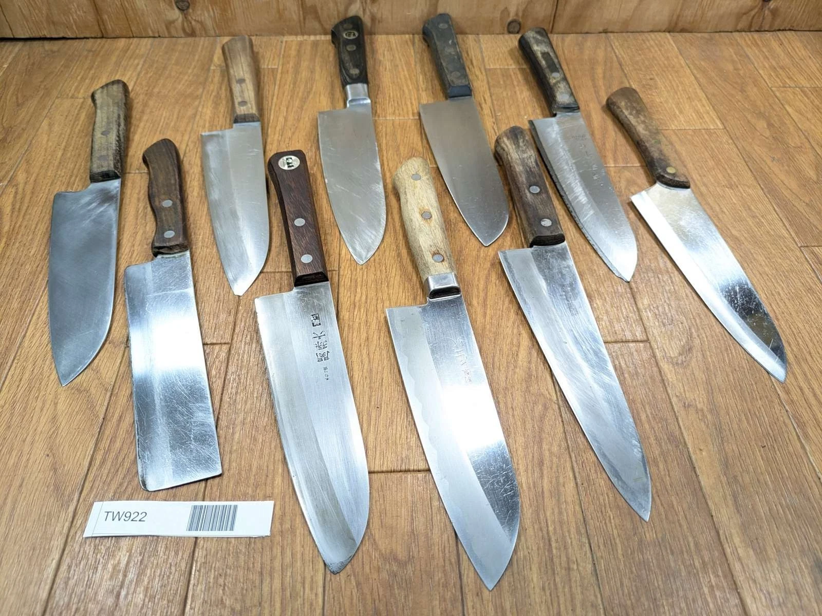 Damaged Lot of Japanese Chef's Kitchen Knives hocho set from Japan TW922
