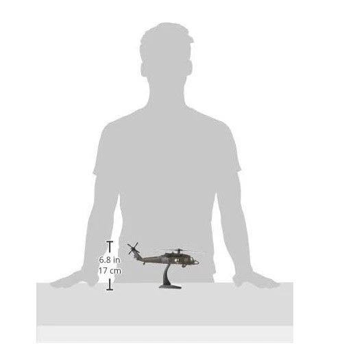 Helicóptero Die Cast UH 60 Black Hawk Modelo 9.5 Pulgadas Incluye Soporte para Figuras Foto 3 de 4