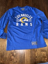 NFL TEAM APPAREL LOS ANGELES RAMS BLUE L/S Dri-fit SHIRT SIZE Kids Xl