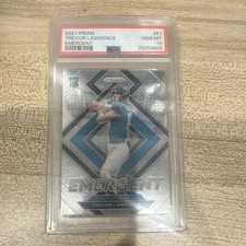 Panini Prizm Trevor Lawrence Emergent Rookie E-1 PSA 10 Jaguars Football Card. rookie card picture