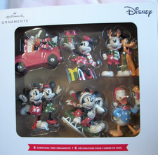 Hallmark Disney Mickey Mouse Christmas Ornaments Set of 6 New and Friends NIB