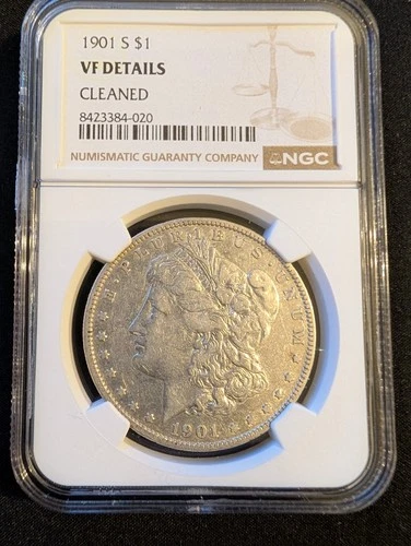 1901-S $1 Morgan Silver Dollar, Graded, VF Detail