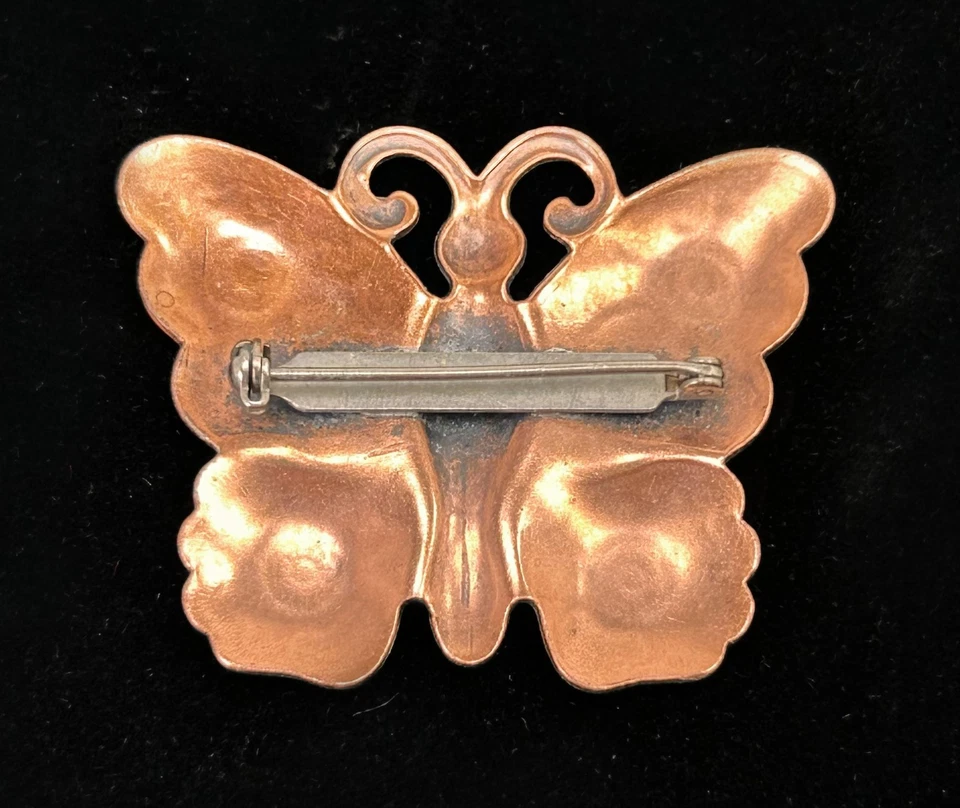 Broche Mariposa Cobre SW Zia Símbolo Estampado Diseño Pin Trasero 1 3/4" De Colección J52 Foto 2 de 4