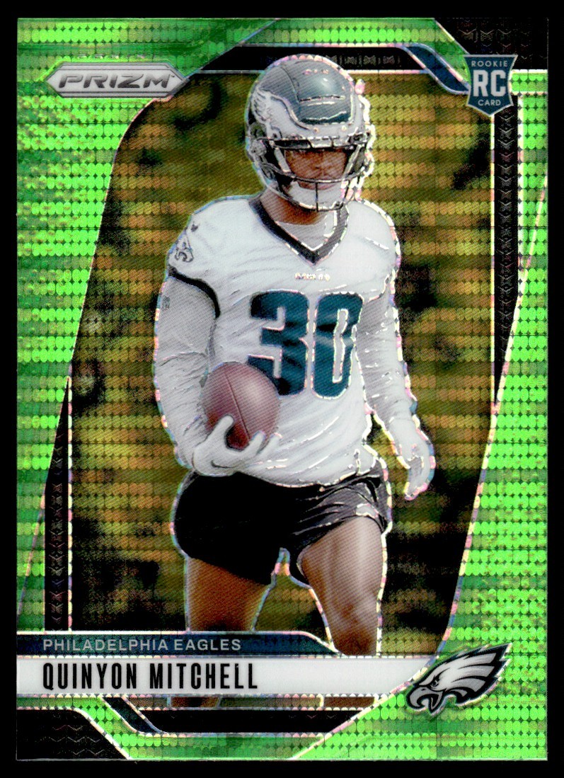 2024 Panini Prizm Green Pulsar Quinyon Mitchell Rookie Philadelphia Eagles #381