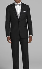 NEW NWT 2024 CALVIN KLEIN Black Tuxedo Tux Full Suit 52XL Wool