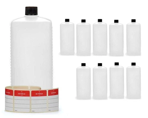 10x Leere Plastikflaschen 1 Liter HDPE Kunststoffflaschen 1000 ml Leerflaschen - Bild 1 von 4