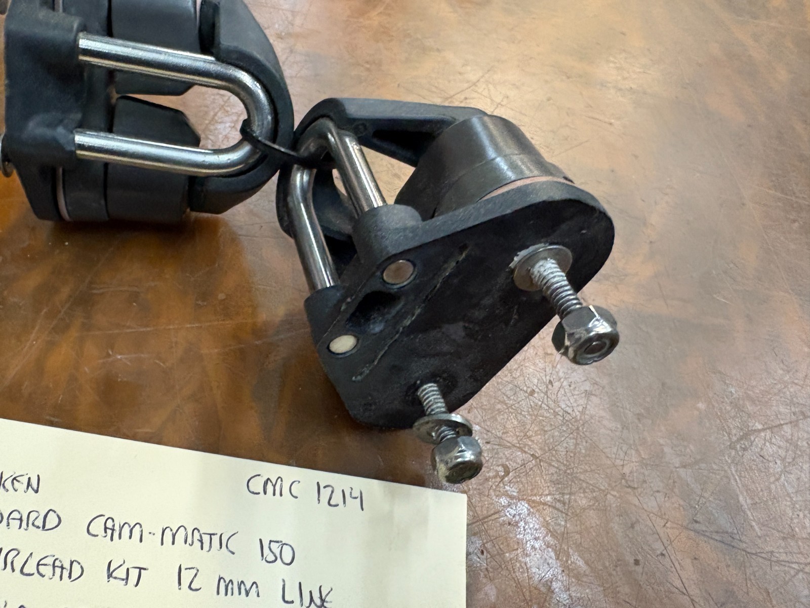 HARKEN CAM-CLEAT STANDARD CAM-MATIC 150 W/ FAIRLEAD KIT 12MM LINE SOLD AS PAIR