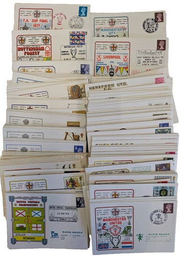 Collection UK GB Commemorative Covers 1.5Kg Total Large Bundle Football Related