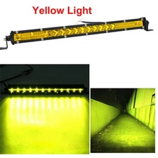 10 inch Yellow Slim LED Light Bar Spot Flood Combo Work Truck SUV ATV 4WD UTE