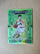 2022-23 Panini Obsidian Simone Fontecchio Electric Etch Green Rookie RC /25 #188