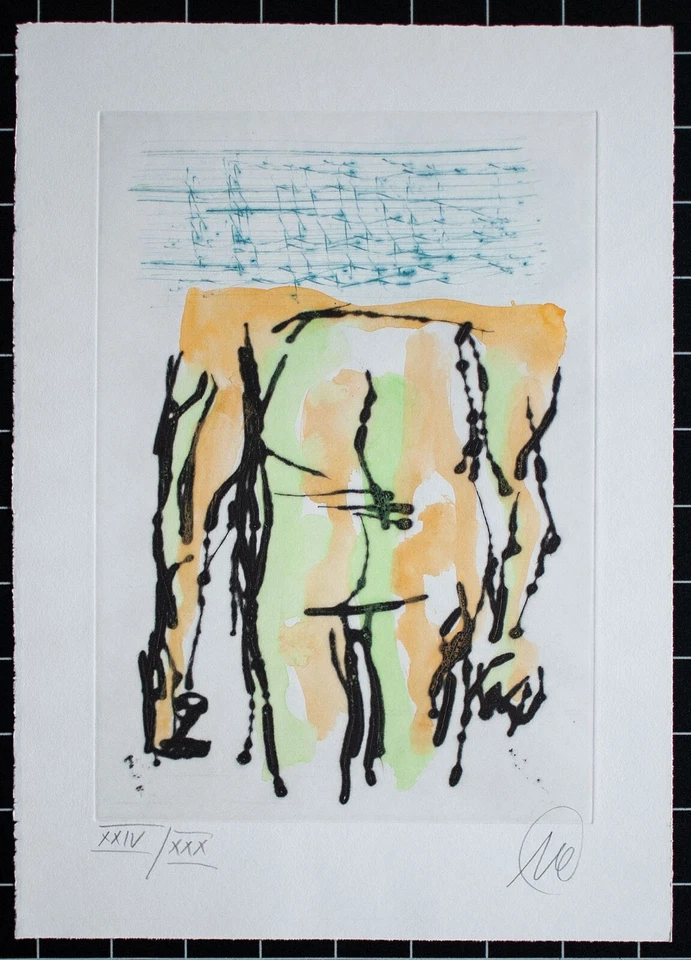 Markus Lüpertz Kunst Regeln geben Neoexpressionismus Farbradierung 2005 24/30 - Bild 3 von 4