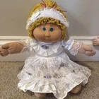Beautiful Vintage Cabbage Patch Kid blond green eyes hairs HM1 jesmar