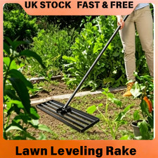 Lawn Leveling Rake 30"x10" Heavy Duty Steel, Top Dressing Soil Leveler UK STOCK