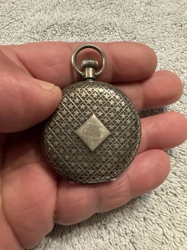 Antique Sterling Silver Waltham  Pocket Watch Works