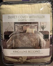 Duvet Cover With Filler  Insert Included  King Luxe Bedding Metallic Jacquard