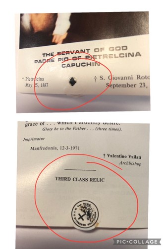 Carpeta de oración y novena eficaz del Padre Pío + reliquia de tercera clase, nueva de Italia - Imagen 4 de 4