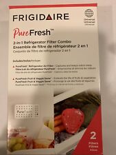 2 PACK FRIGIDAIRE Pure Fresh 2-in-1 Refrigerator Filter Combo+Fruit&Veggie Save