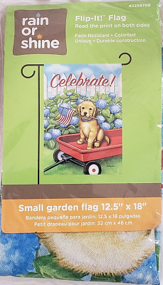 RAIN OR SHINE 12.5'' x 18'' Small Garden FLIP-IT! Flag - DOGS