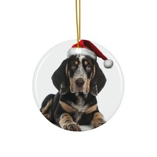 Bluetick Coonhound Puppy - Ceramic Christmas Ornament - Printed in USA