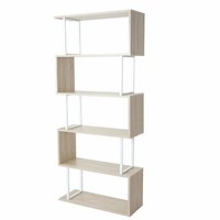 BüCherregal MCW-A27, Standregal Wohnregal, 183X80Cm 3D-Struktur, Eiche