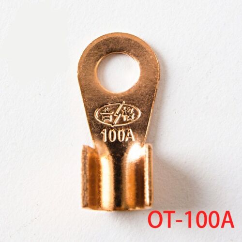 20Pcs 100A Copper Lug Cable  Connector Terminal Crimping 10-25mm2  Cable Wire - Picture 1 of 3