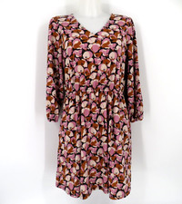 NINE WEST Floral Long Sleeve Textured Knee Length Dress Women's Size Medium