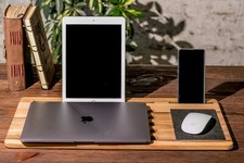 Wooden Computer Laptop Desk Table from Walnut Handmade