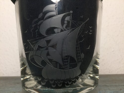 Vintage Deko Glas Santa Maria Segelschiff 14cm Blumentopf Übertopf Pflanzschale - Bild 6 von 8