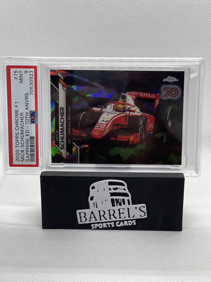 2020 Topps Chrome Sapphire Formula 1 75 MICK SCHUMACHER 70TH 2020 Topps Chrome Sapphire Formula 1 75 MICK SCHUMACHER 70TH