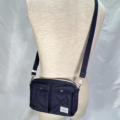 【美品】PORTER ショルダーバッグ　PBP コットンPROJECT コラボ Yoshida Porter PEACE BY PEACE Cotton Project Shoulder bag Navy men