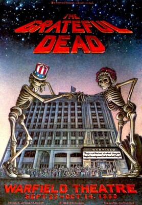 THE GRATEFUL DEAD 1980 WARFIELD THEATRE SAN FRANCISCO 3rd PRINT
