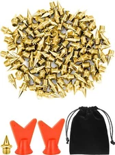 120 Pieces 1/4 Inch Steel Spikes Shoe Spikes Replacement with 2 Pieces Spike