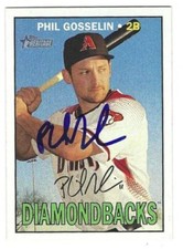 Autographed PHIL GOSSELIN Arizona Diamondbacks 2016 Topps Heritage Card #537 COA