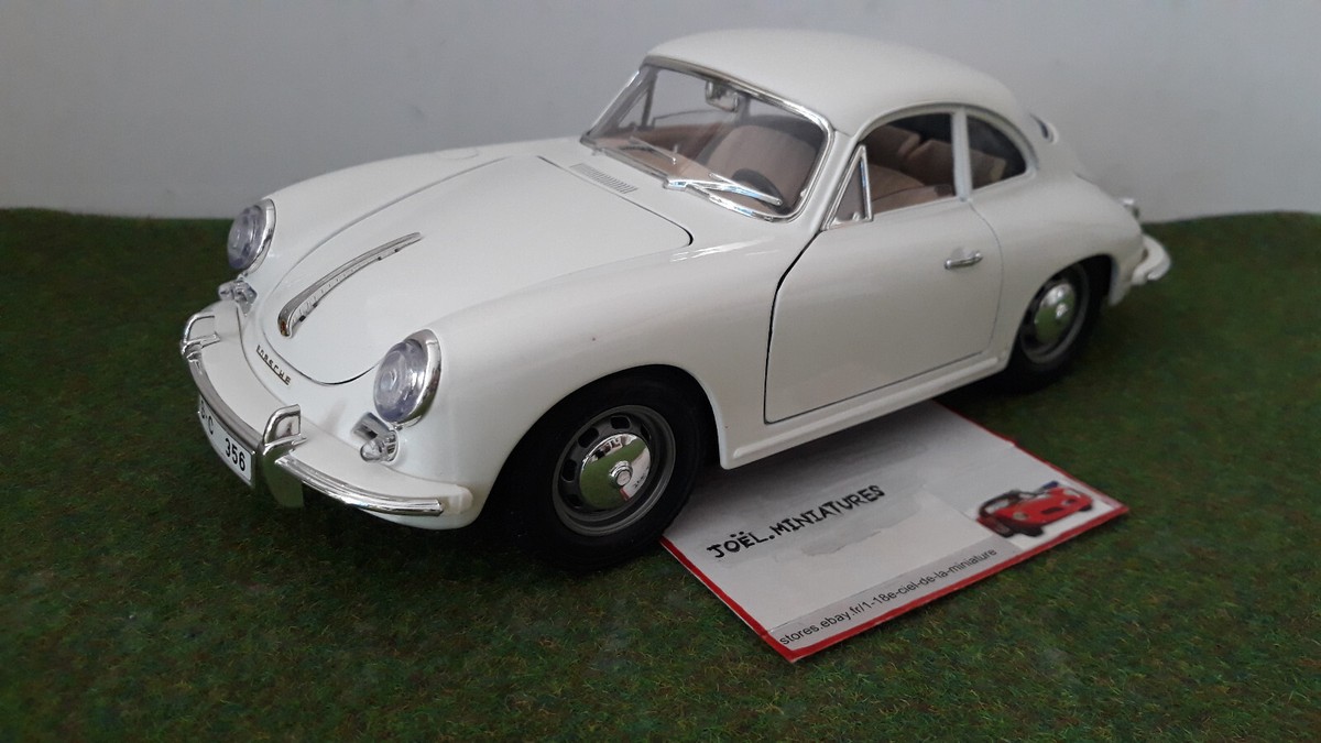 PORSCHE 356 B 1961 blanc 1/18 BURAGO MADE IN ITALY voiture