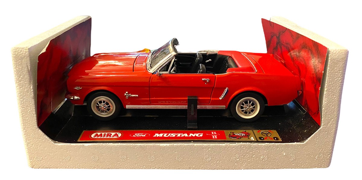 FORD MUSTANG 1965 cabriolet open bleu clair 1/18 MIRA voiture miniature collecti