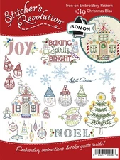 10% Off Colonial Iron-on Embroidery Pattern - #39 Christmas Bliss