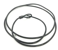 Heavy 3/8" 10ft Steel Rope Security Cable Black Plastic Coated