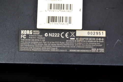 KORG MICRO X Synthesizer 25 Key Keyboard Tested Excellent W/Manual Power Cable - Picture 23 of 23