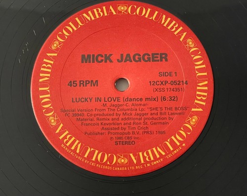 Mick Jagger Lucky In Love 12" 45 1/min Single 3 Versionen - Bild 4 von 5