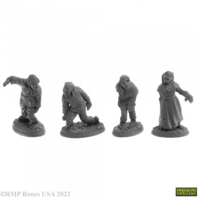 ZOMBIES Reaper Miniatures Bones USA Dungeon Dwellers REM07055 D&D